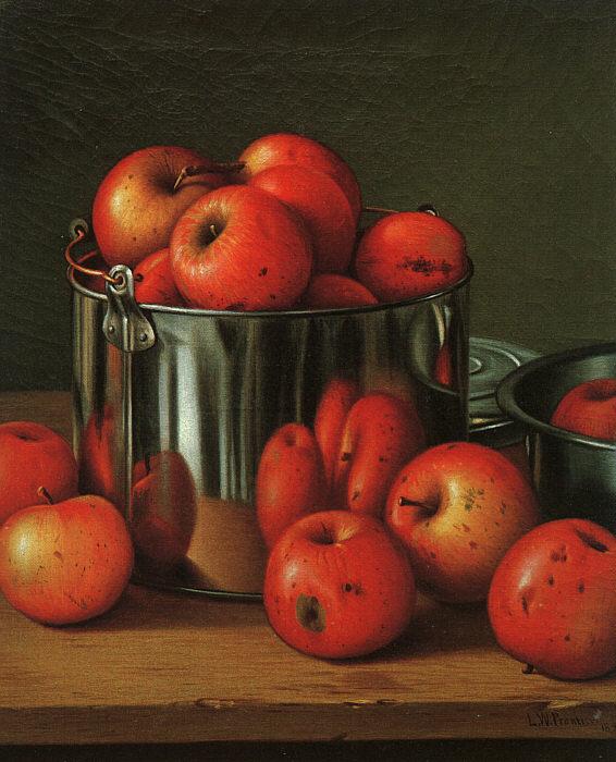 Levi Wells Prentice Apples in a Tin Pail Sweden oil painting art